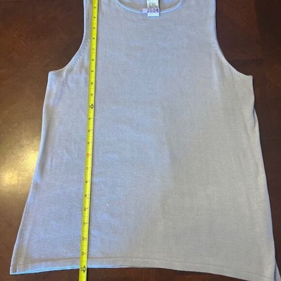 vintage August Silk Womens Sleeveless lilac Top 100% Silk Size L - Picture 5 of 7